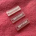 Custom Private Brand Transparent Plastic Rubber Label With Sewing Holeswaterproof clear PVC Label for Swimwear