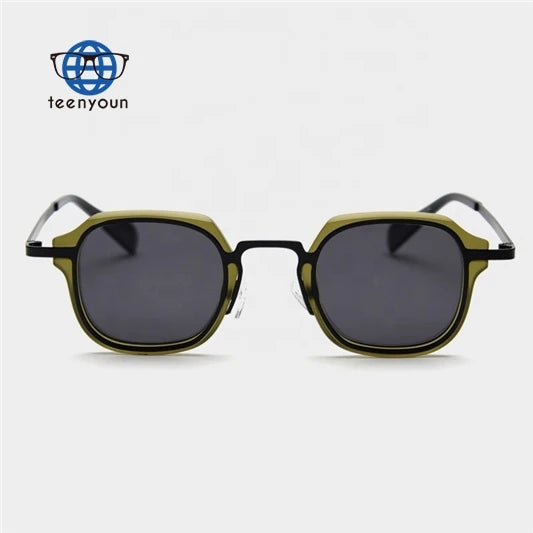 Teenyoun Wholesale Personality Vintage Cool Styling Punk Retro Acetate Polarized Sunglasses 2023 New for Men and Women