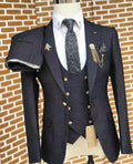 Top Quality Mens Suits Blazers Groom Groomsmen Wedding/Prom/Dinner 3 Pieces ( Jacket +Waistcoat+Pants) MS499