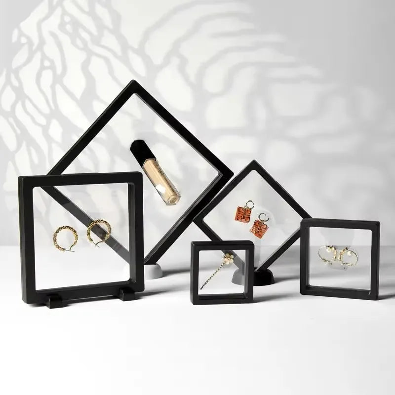 OEM Rectangle Shape Canvas Double Side Glass Bed Acrylic Picture Floating Frames Flottants Canvas Bedside Acrylic Picture Frames