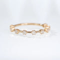Redleaf Eternal Jewelry 14K Solid Yellow Gold Rings Round Brilliant Cut D VVS1 Moissanite Eternity Engagement Ring Band