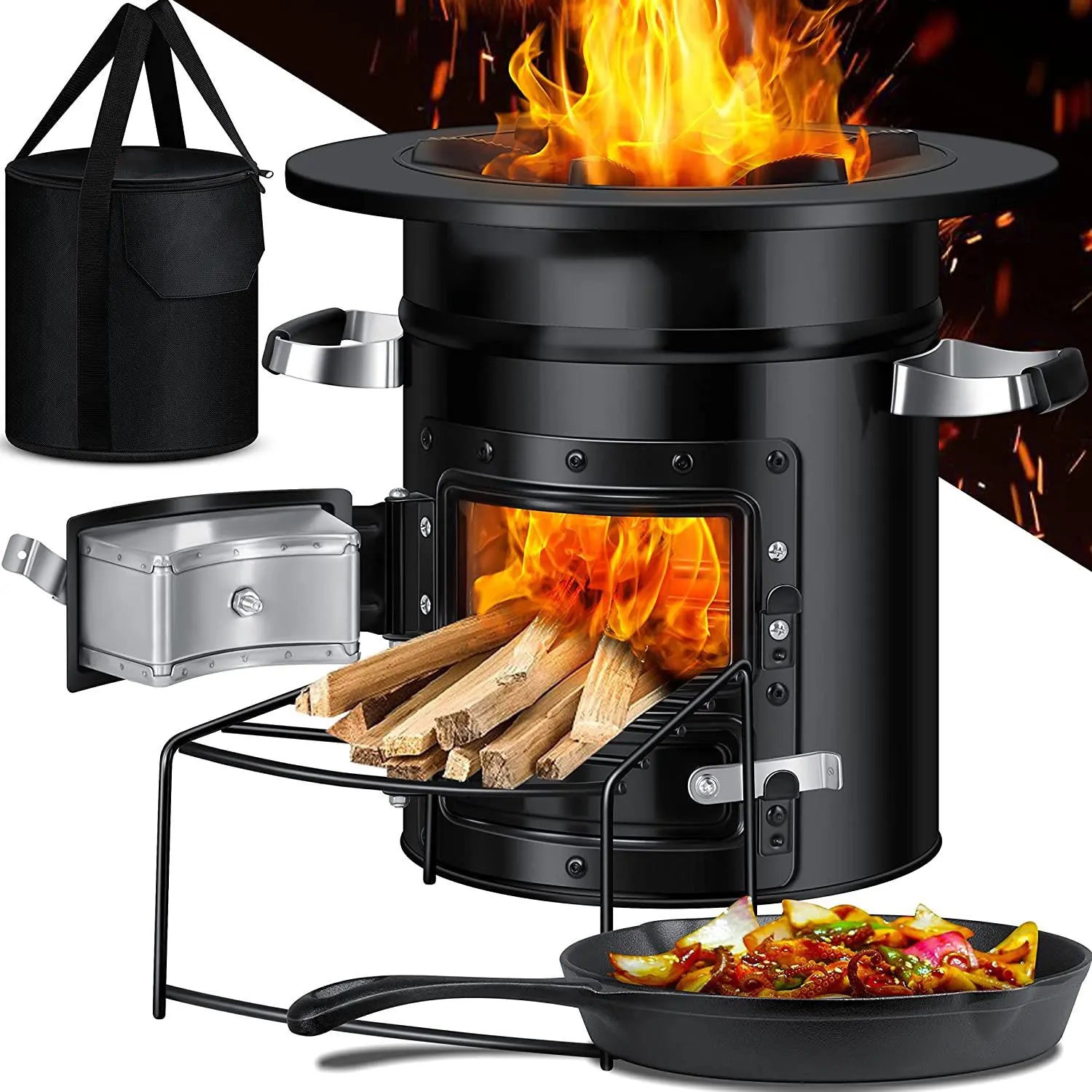 European Popular Rocket Stove Smokeless Wood Burning Stove Outdoor Camping Stove