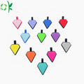 OKSILICONE Wholesale Polygon Design Double Sided Silicone Multicolor Cat and Dog Name Recognition ID Pet Tag