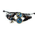 Adjustable  Knitting Magnetic Sun and Moon Bracelet for Couple 2pcs/set KIB072