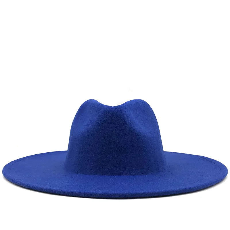 CR Artificial Woolen Winter Vintage Women Fedora Hat Plain Dyed OEM Design Party Fake Wool Felt Walk/Run Events