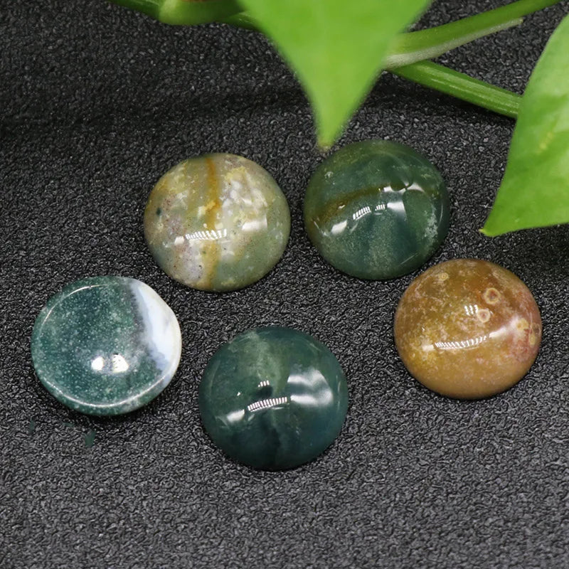 2025 Natural Gemstone Indian Agate Cabochon Stone Loose Agate Beads