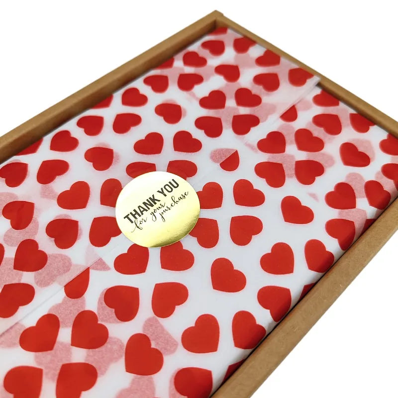 Loving Collection Red Heart Gift Wrapping Paper Custom Printing Tissue Paper