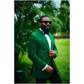Wedding Suits Green Velvet 2 Pcs With Black Pant Groom Blazer Wear Business Blazer Tuxedos Terno Costume Home