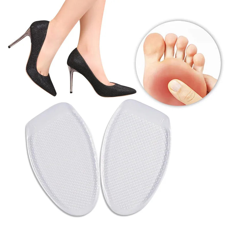 Soft Reusable Sports & Comfort Gel Insoles with High Heel & Forefoot Pads for Metatarsal Support