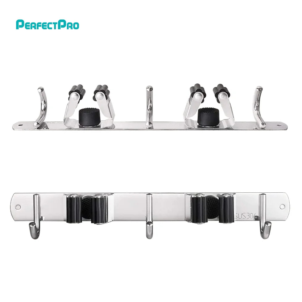 Household Stainless Steel  Mop Broom Holder of Wall Mounted