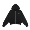 100% Cotton French Terry High Quality Heavy Weight Plain Black Blank Zip up Hoodies Sweatshirts Custom logo Hoodie