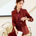 Factory Wholesale Ladies Professional Women's Business Suit & Blazer for Spring and Autumn Woven With Button Decoration