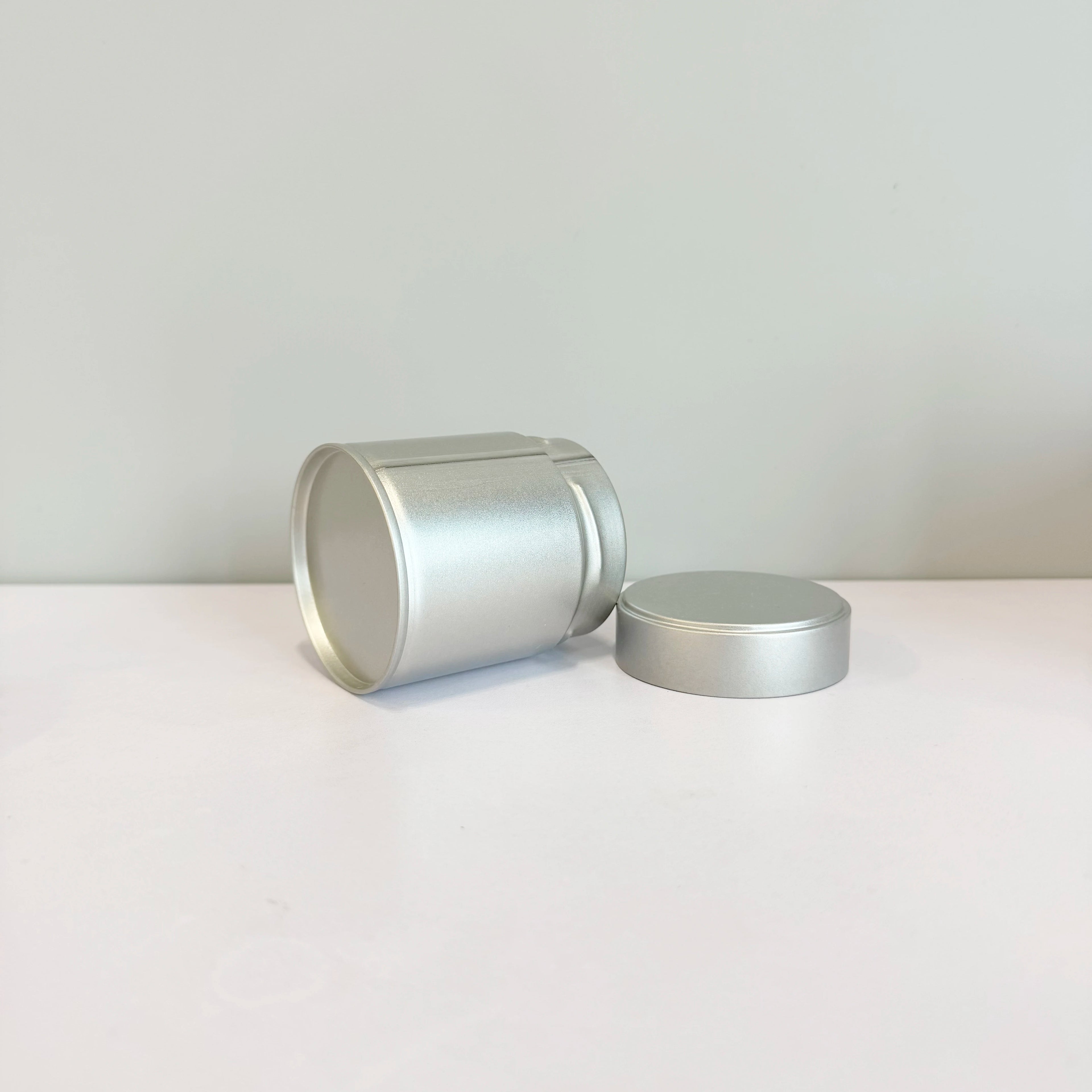 Wholesale Silver Food Grade Sealed Metal Tin Can Empty Coffee Matcha Powder Tin Can for Food Packaging