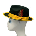 Men Women Unisex 100% Australia Wool Felt Fancy Gentleman Dress Hats for Men Chapeau Jazz Trilby Fedora Hat With Feather