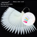 High Quality Sharp 50 Tips Natural Clear White Black Dropshipping Nail Tips Display Nail Gel Polish Practice Swatch Color Chart