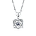Wholesale 0.5CT Double Heart Moissanite Pendant 925 Sterling Silver with Rhodium VVS for Parties