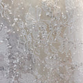 White French Exquisite Beaded Elegant Lace Fabric Soft Feel Sequined Wedding Dress Base Veil Flower Leaf Lace Accessories