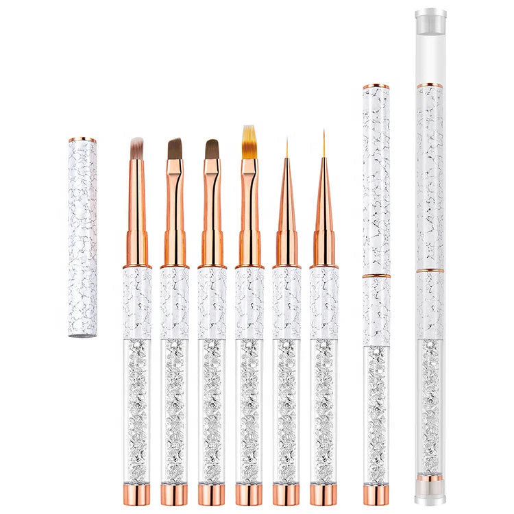 Nails Supply Liner Cat Tongue UV Gel Drawing Pen Crystal Marble Nail Art Brush