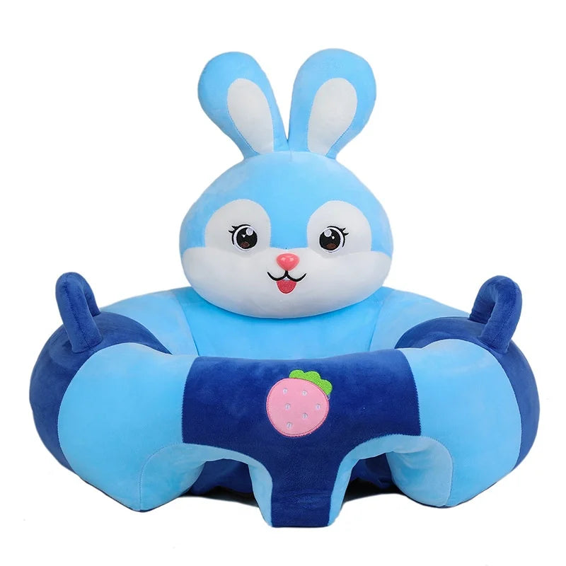 Kids Learning Chair Stool Stuffed Cloud Anti-Fall Sofa for Infants and Toddlers Features Back Waist Protector