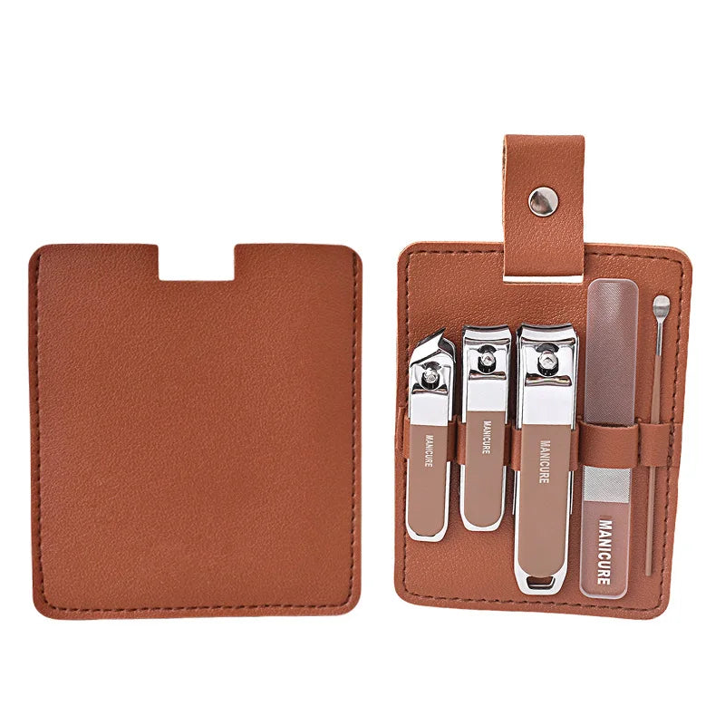 High Color Value Full Set Carbon Steel Five Finger Anti-Splash Professional Customized Color Nail Clippers Shake Sound