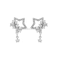 Trendy Cute Star Shape 14K Solid Gold With Nature Diamond Earrings Jewelry Earring for Women