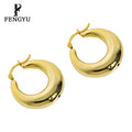 Minimalist Geometrical Round Hoop Earrings Womens 925 Sterling Silver 18K Gold Fashion Earring Custom Fine Jewelry Wholesale