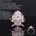 Luxury 10k Fine Jewelry Custom Engagement Round Trapezoid Moissanite Ring Wedding Rings for Women