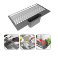 Drainer Rack Multipurpose Large Dish Drainer Rack Kitchen Tools Over the Sink Roll up Dish Drying Rack