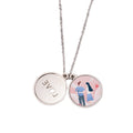 Wholesale Personalized Sublimation Blanks Lovers Shape Love Carved Sliding Locket Necklace