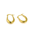 Minimalist 925 Sterling Silver Big Hoop Earrings for Women U Shape with Rhodium and Gold Plating Trendy Jewelry Accessories
