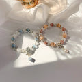 Wholesale Crystal Stone Bracelet Gold Plated Bangle Bracelets Cute Adjustable Children Beaded Bracelet for Ladies Gifts