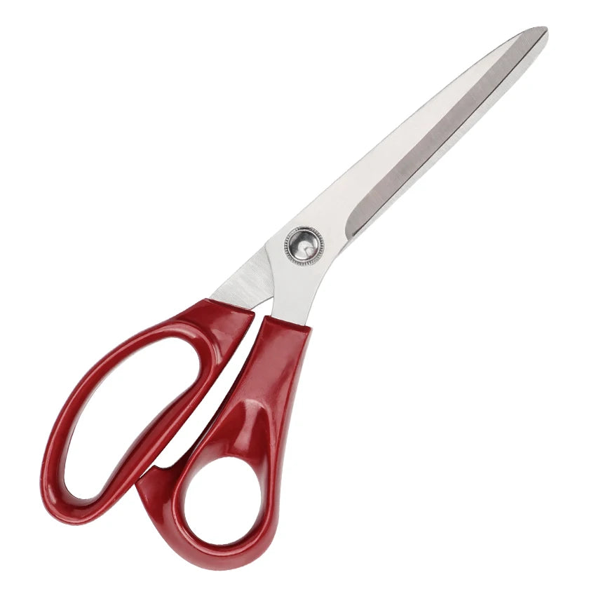 Sewing Accessories Red ABS Handle 2Cr13 Stainless Steel Tailor Fabric Cutting Scissors