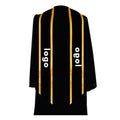 Unisex Adult 72" Long Class 2024 Cloth Graduation Stole Sash Angled End Trim Plain Honor Customizable Accessory School Use