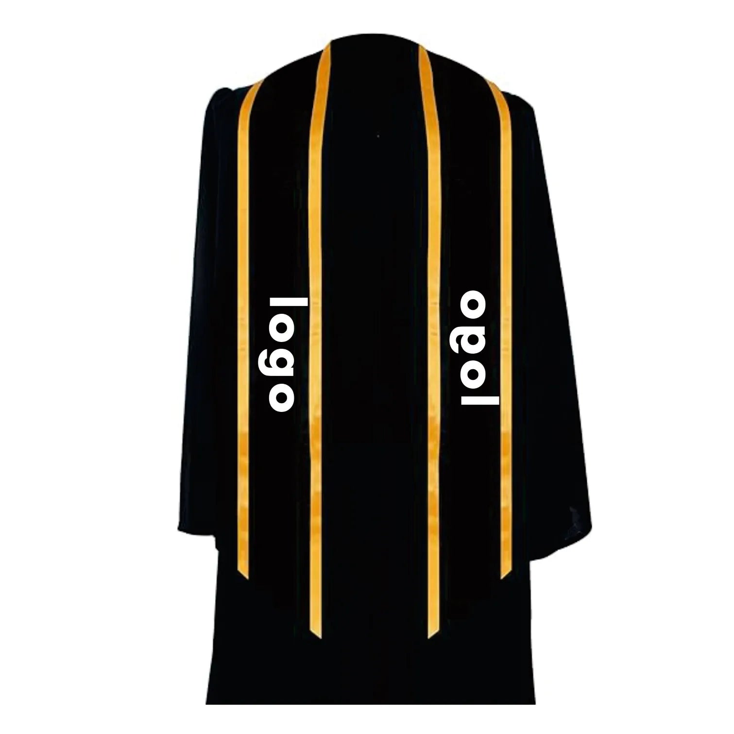 Unisex Adult 72" Long Class 2024 Cloth Graduation Stole Sash Angled End Trim Plain Honor Customizable Accessory School Use