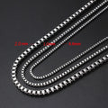 RINNTIN SC07 Jewelry Chain Wholesale Italian Pure 925 Sterling Silver Box Chain Necklace
