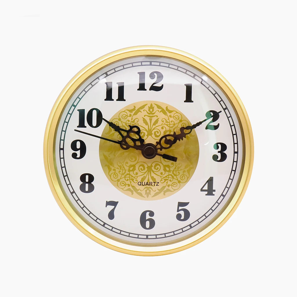 Metal 130mm Alarm Clock Insert Antique Dial Table 12888 Silent Sweep Clock Movement