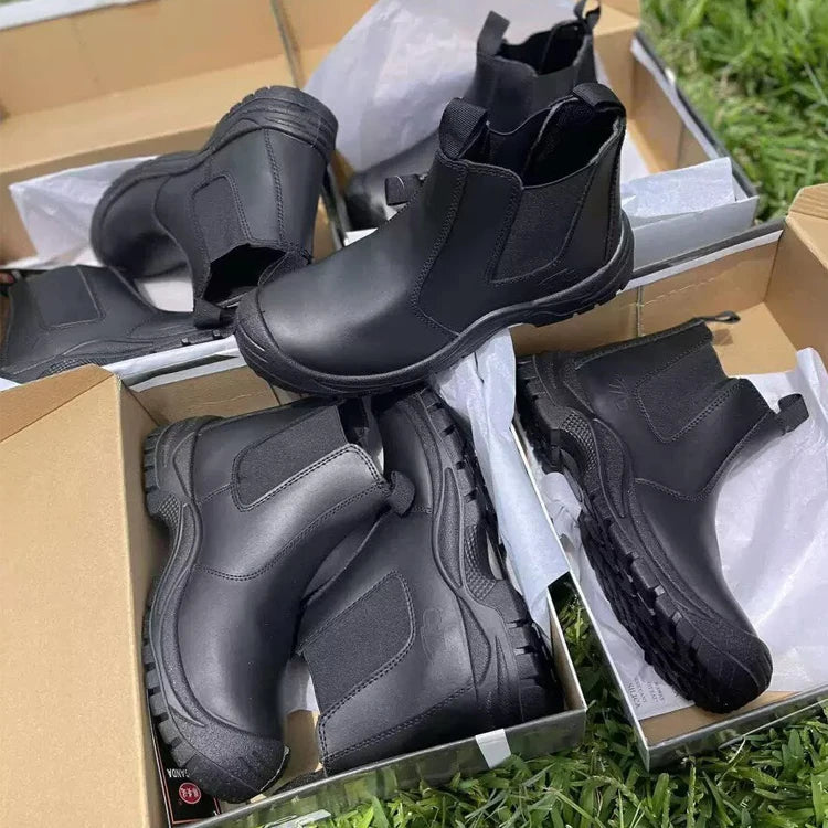 Winter Factory Work Boots Steel Toe Safety Shoes Lightweight Economical Wholesale Stylish Leather for Men Laces PVC PU