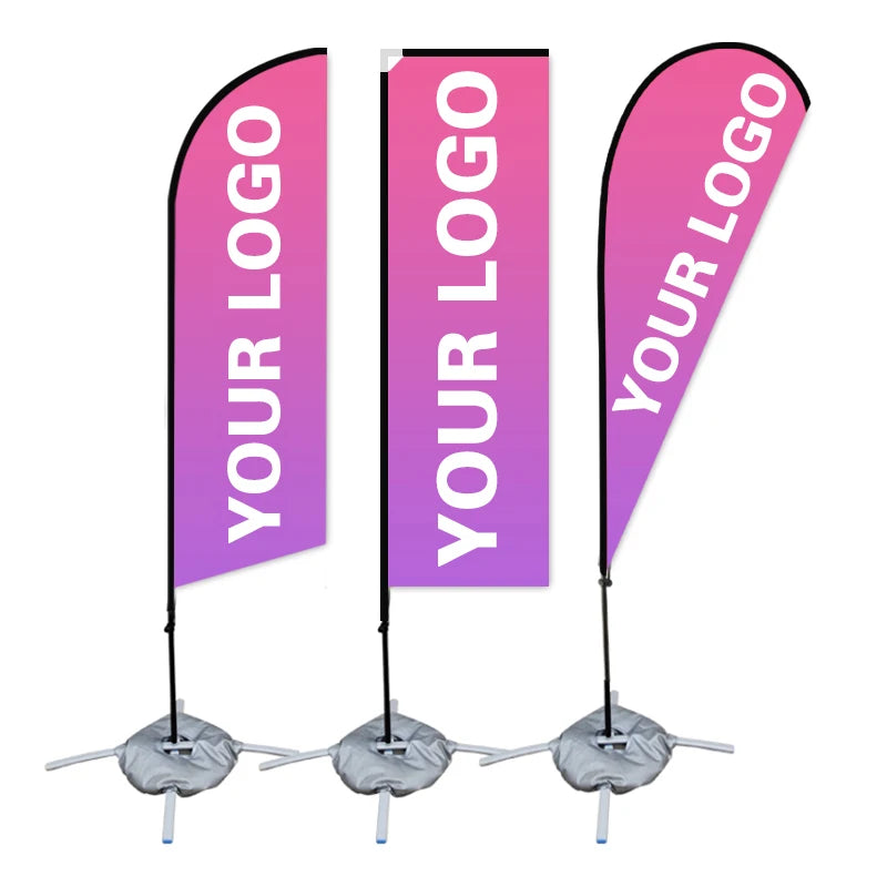 Outdoor Flying Feather Flag Manufacturer  Aluminum Alloy Pole Custom Swooper  Banner  Sublimation Print Advertising Flags