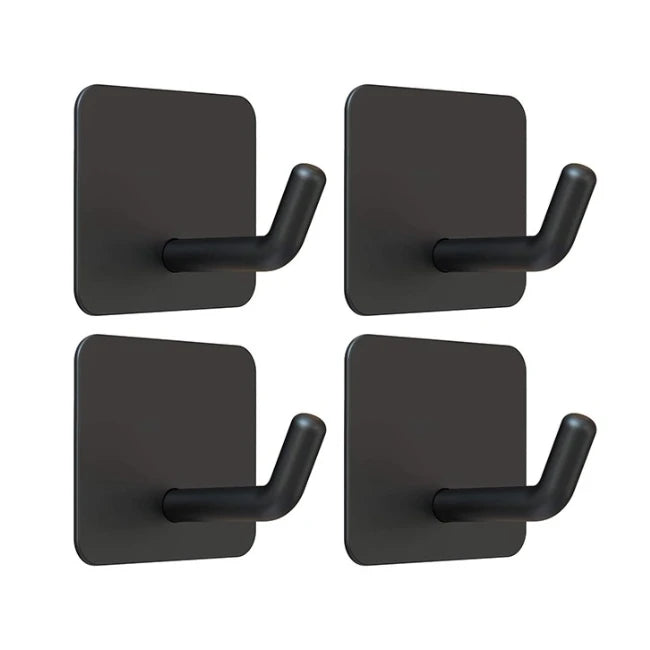 Original Wall Hangers Without Nails Heavy Duty Adhesive Towel Bathrooms Bathroom Mounted Black Metal Hook Hooks