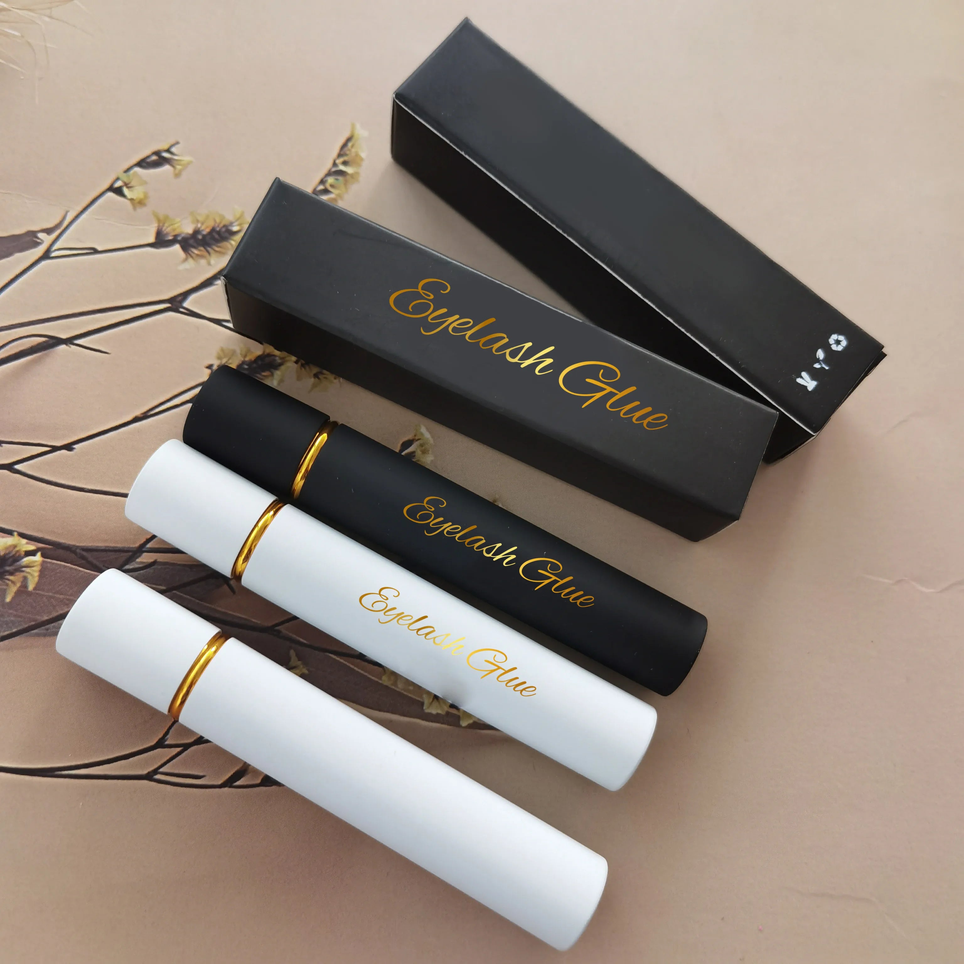 High End Eyelash Glue Vendors Private Label White Black clear Eyelash Glue Print logo Eyelash Glue Pen