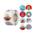 1 Inch Self-Adhesive Christmas Stickers Roll Christmas Envelope Label Tag for Party Holiday Greeting Craft Candle Decoration