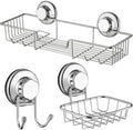Stainless Steel Metal Corner Mounted Shower Caddy Soap Dish Double Bath Hooks Modern Design Eco-Friendly Durable 3-Year Warranty