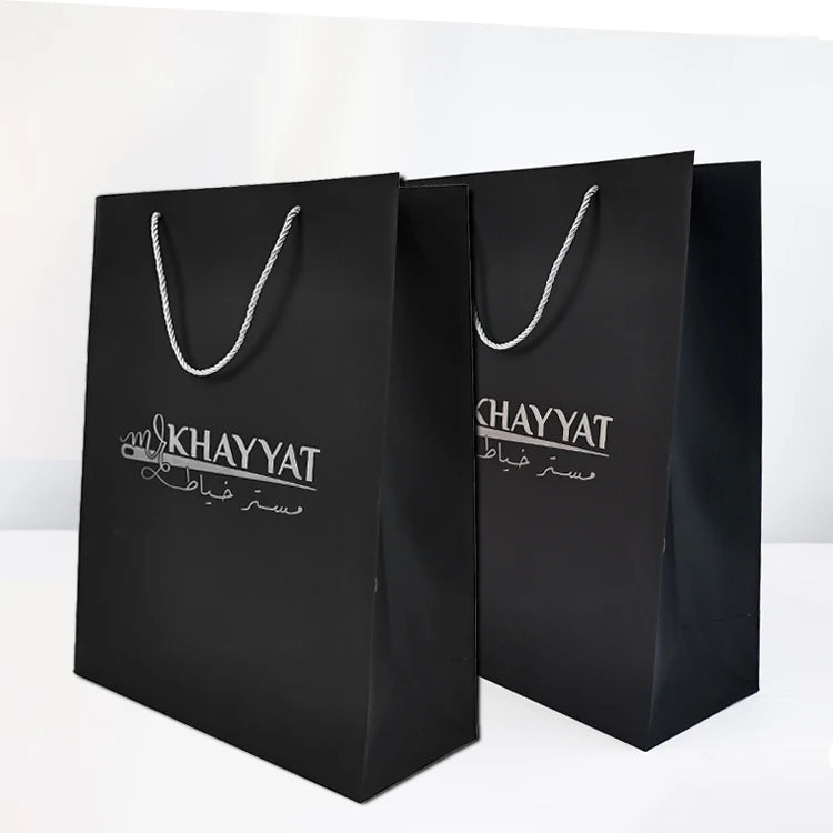 Custom Luxury Gift Paper Bag With Rope Handle Shopping Paper Bags for Jewelry Soft Color Paper Bag