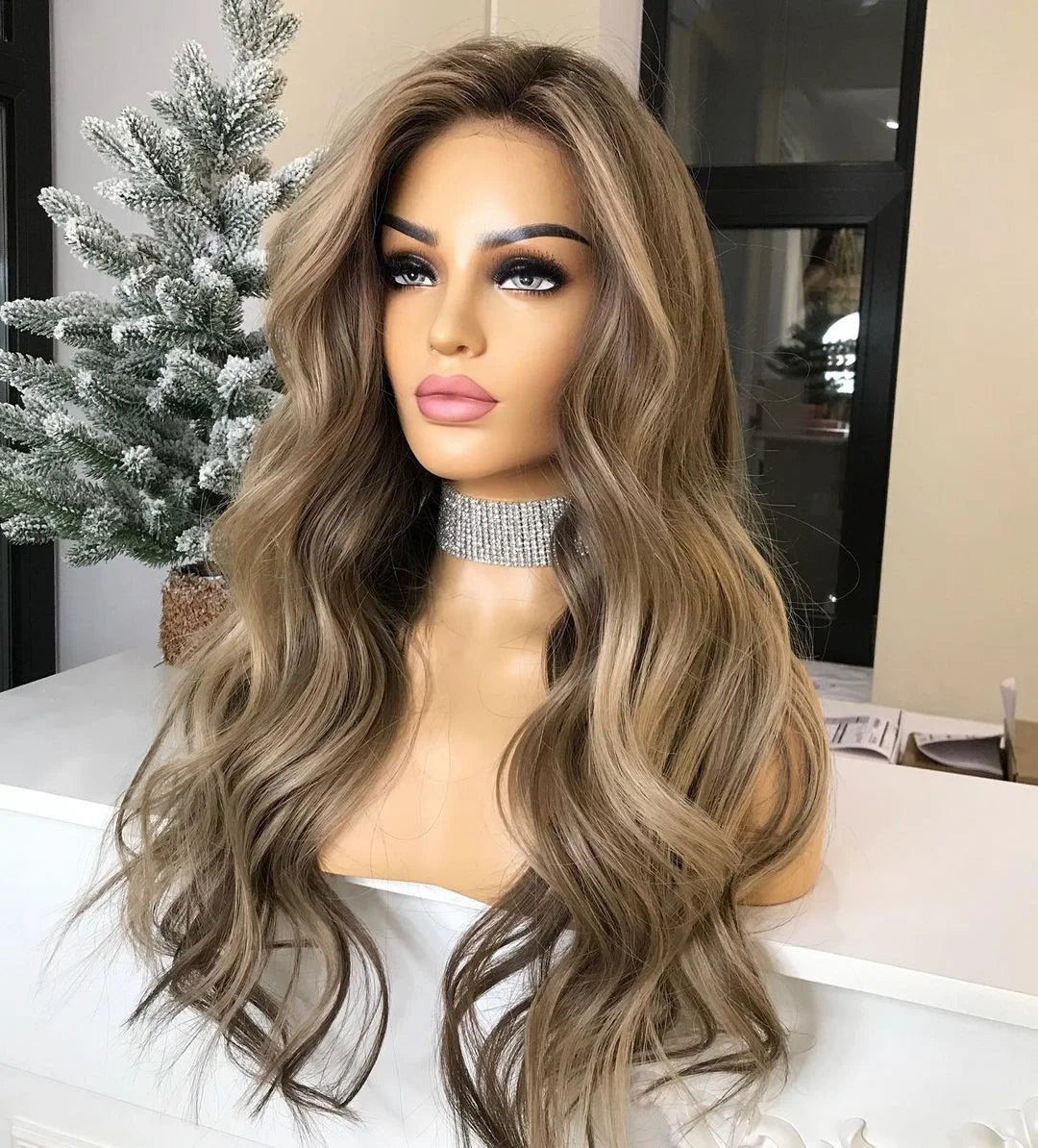 European Human Hair Ash Blonde Highlight Color Wholesale Cuticlaligne Virgin Hair Transparent HD Lace Wig