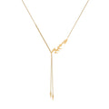 Original Design 18K Gold Plated Stainless Steel Jewelry Geometric Flame Cone Pendent Necklace for Women Party Necklaces P223335
