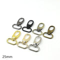 25mm Golden Alloy Fashion Carabiner Hook Swivel Clasps for Bag Strap with Customizable Colors