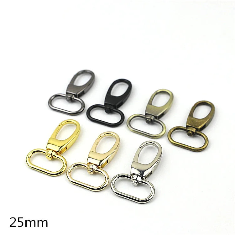 25mm Golden Alloy Fashion Carabiner Hook Swivel Clasps for Bag Strap with Customizable Colors