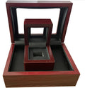 DAIHE High-End Wood Leather Championship Ring Display Box Wholesale Price Elegant Jewelry Collection Case