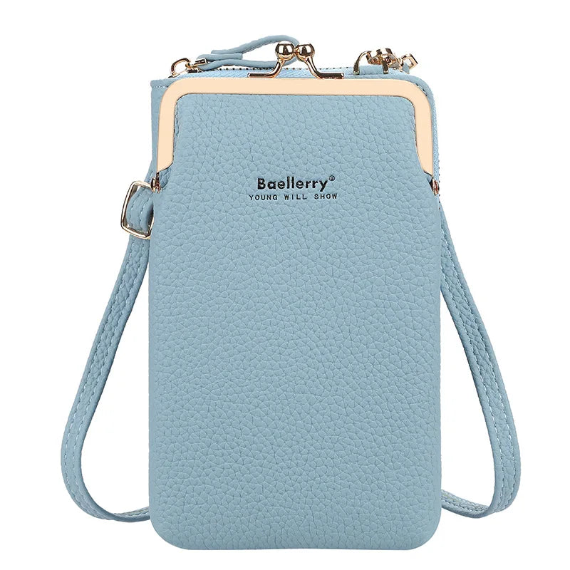 Fashion Women Shoulder Crossbody Small Bags Ladies Cellphone Bag Daily Use Card Holder Phone Purse New Female Pu Leather Wallets