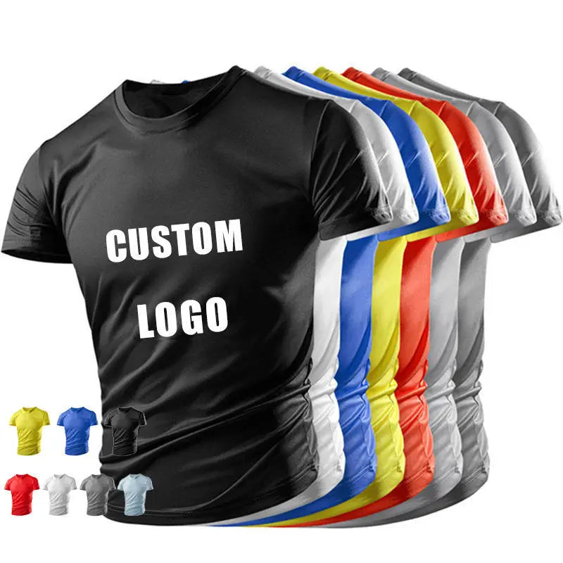 Wholesale Custom Printed Oversize Men's T-Shirt Cotton Polyester O-Neck Crocheted Design for Running Work Casual Wear Logo